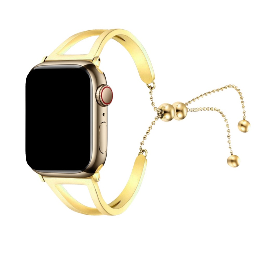 Nava bands Gold Juste cuff adjustable beaded charm Apple watch bracelet band NWT